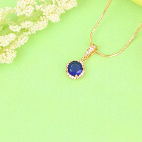 "Deep Purple Crystal Pendant with Sparkling Accents in Rose Gold, XPPT1459 - Picture 3 of 13